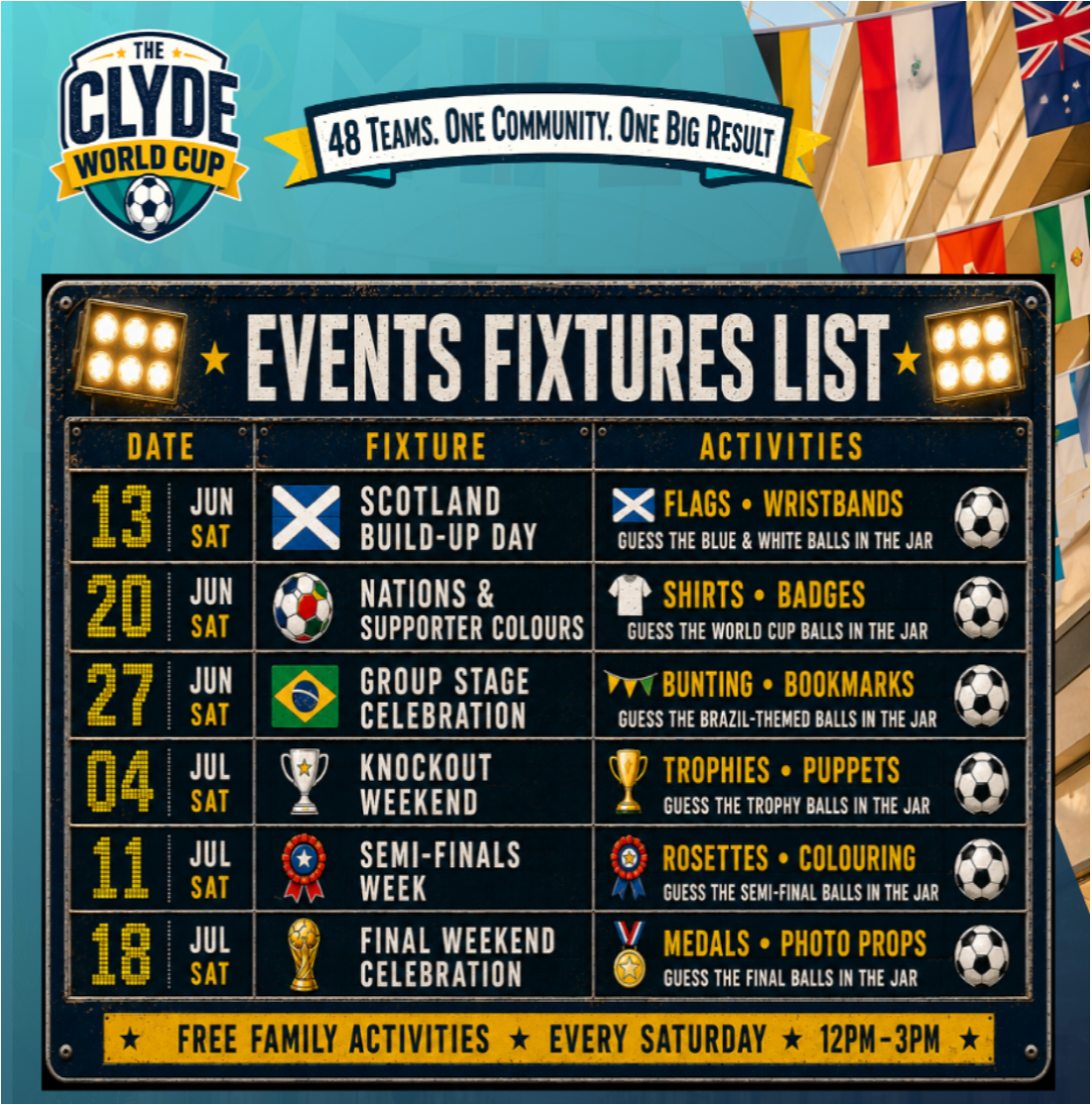 Events Fixtures List at Clyde